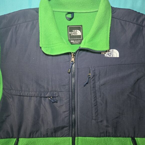 The North Face Denali Fleece Jacket Polartec Green Navy Men’s Large Retro Rare - Picture 2 of 10